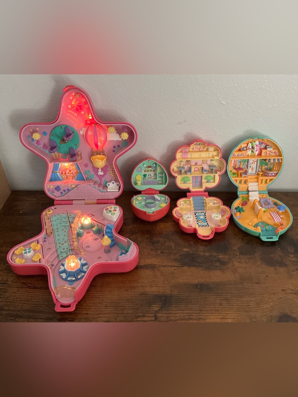 Vintage Polly Pocket Compact Lot of 4 - 1989-93 Fairy Light Wonderland & More!
